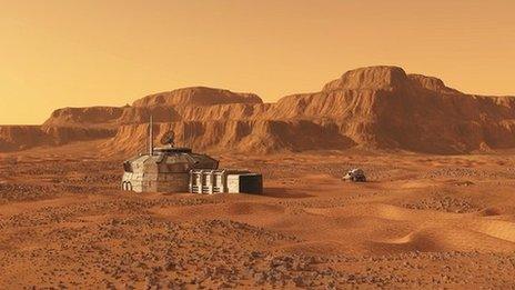 Mars base artwork