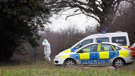 A police forensic scientist works at the scene where human remains were found in Kings Lynn, Norfolk (Photo: Christopher Furlong/Getty Images)