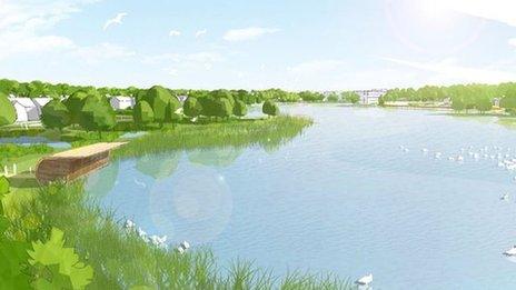 The Shipley Lakeside development will be centred around a lake