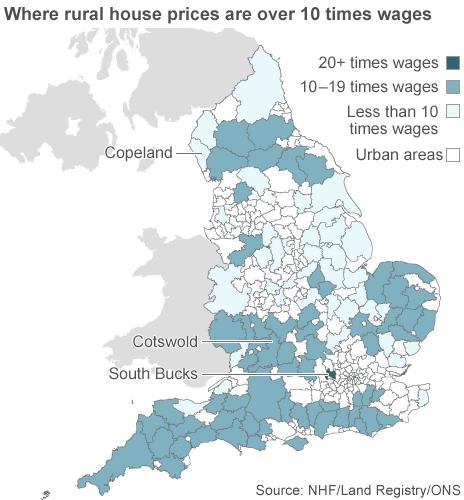 map of house price affordability