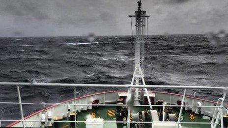 Angry seas