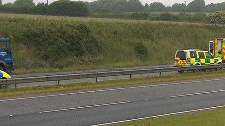 Cyclists' death scene in Cornwall