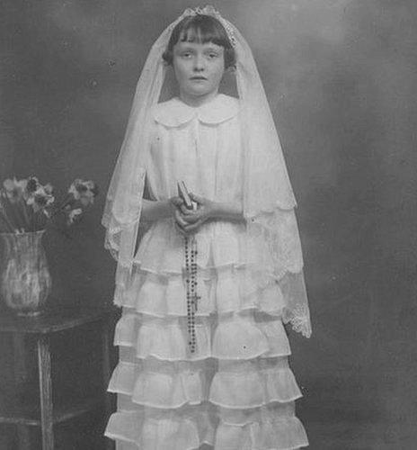 A first communion photograph from yesteryear