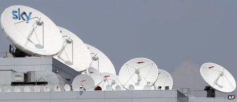 Sky satellite dishes