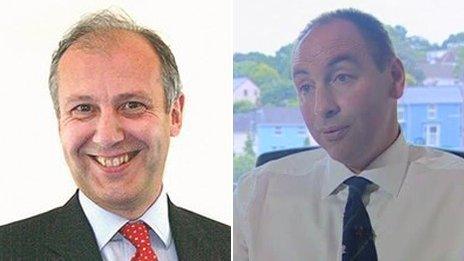 Bryn Parry-Jones (left) and Jamie Adams