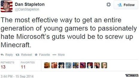 Anger At Microsoft S 2 5bn Deal For Minecraft Maker Mojang c News