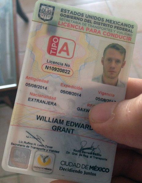 Will Grant's driving licence