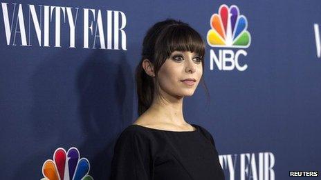 Actress Cristin Milioti from the television series "A to Z" poses at an NBC and Vanity Fair event in Los Angeles