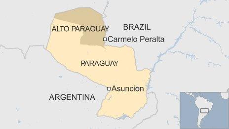 Map of Paraguay