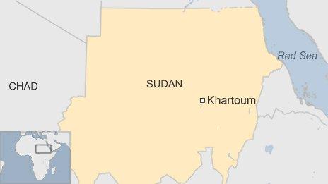 BBC map of Khartoum in Sudan