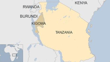 Map of Tanzania's Kigoma district