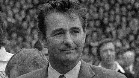 Brian Clough with Leeds United in 1974