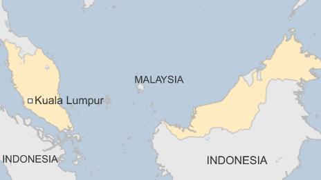Map showing Kuala Lumpur, Malaysia created 15/10/2014