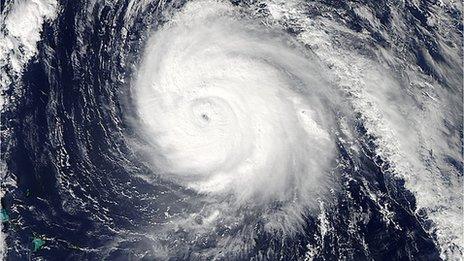 NASA"s Aqua satellite image of Hurricane Gonzalo