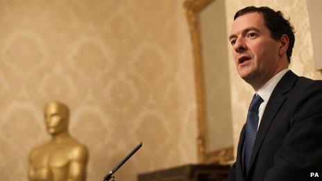 George Osborne at a reception for the Academy of Motion Pictures Arts and Sciences, 16 October.