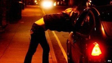 A sex worker on the street
