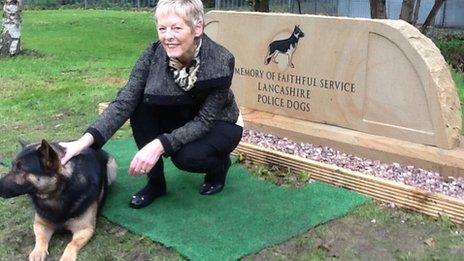 Lancashire police dog memorial