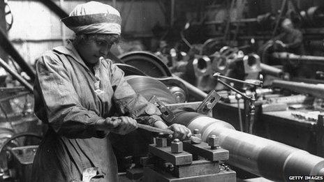 A women working in a factory