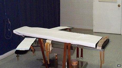Execution room in Virginia, United States, file pic