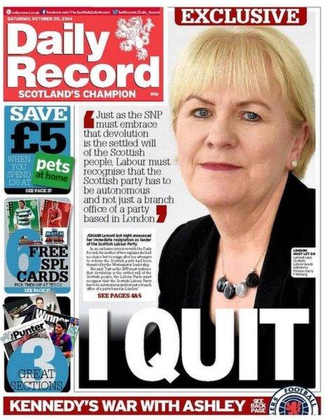 Daily Record front page