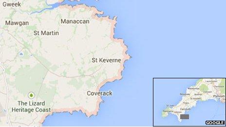 Map of St Keverne. Pic: Google