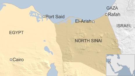 Map of North Sinai