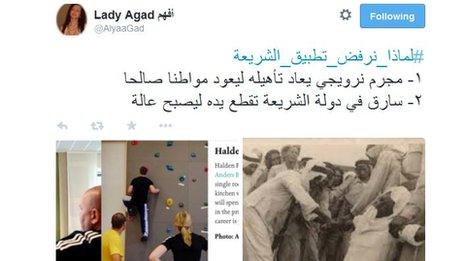 A Tweet in Arabic