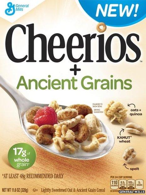 Cheerios with ancient grains box