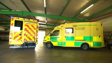 South West Ambulance Service NHS Trust vehicles