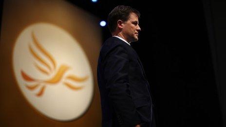 Nick Clegg during October's Lib Dem party conference