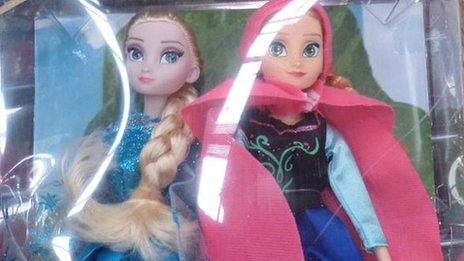 Fake Frozen dolls