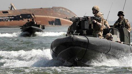 British marines on patrol in southern Iraq in 2007