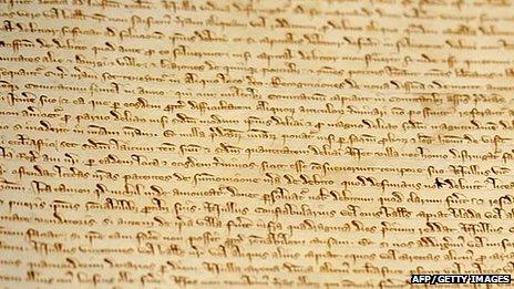 Image of the Magna Carta following restoration