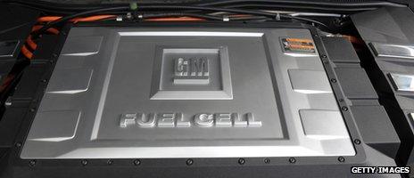 Hydrogen fuel cell in car engine