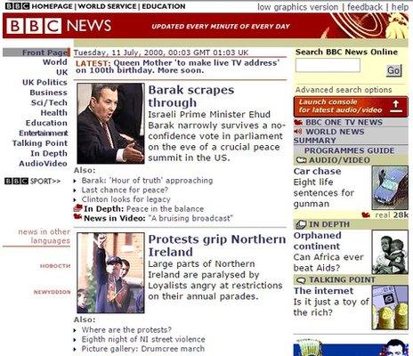 BBC News site in 2000