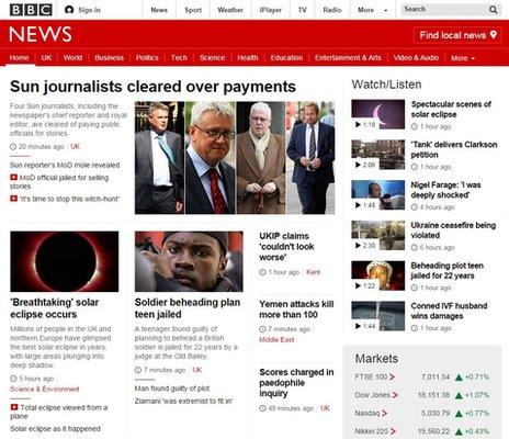 BBC News site in 2015