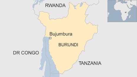 map of Burundi