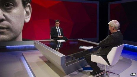 Ed Miliband is interviewed by Jeremy Paxman