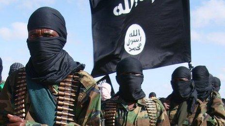 Al-Shabab fighters in Somalia
