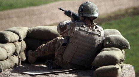 Female soldier in Afghanistan