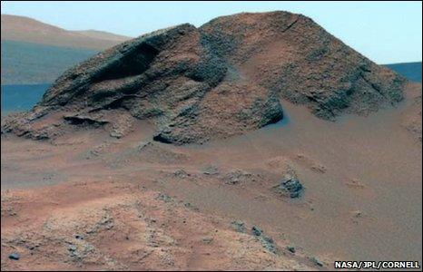 Rocky terrain on Mars