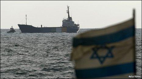 MV Rachel Corrie moored in Ashdod