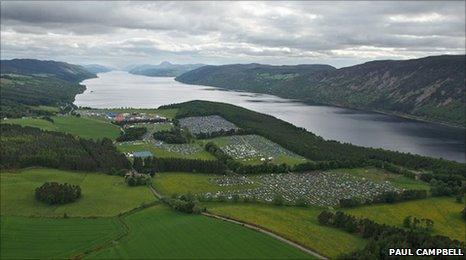 RockNess site from the air. Pic: Paul Campbell