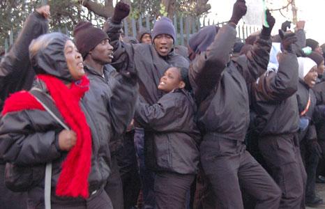 Strikers at Ellis Park in Johannesburg