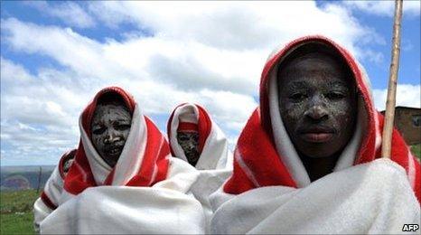 South African boys at initiation school (file photo)