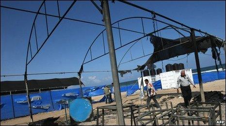 Damage at UN summer camp in Gaza