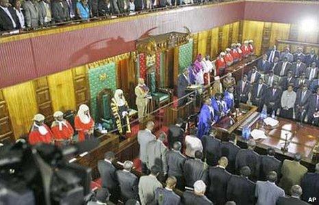Opening of the Kenyan parliament