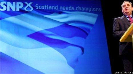 Alex Salmond at conference