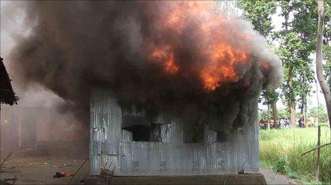 House on fire in Garati