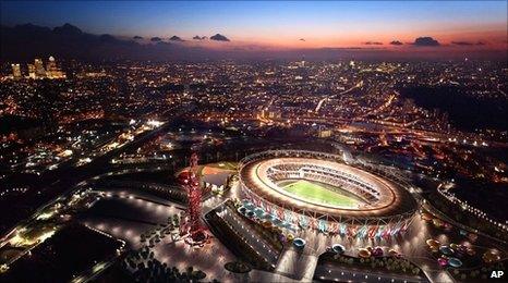 An artist's impression of the Olympic Stadium